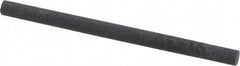 Made in USA - 4" Long x 1/4" Diam x 1/4" Thick, Silicon Carbide Sharpening Stone - Round, Fine Grade - Americas Tooling