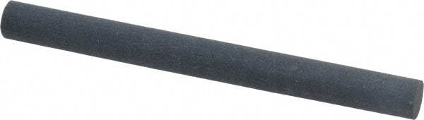 Made in USA - 4" Long x 3/8" Diam x 3/8" Thick, Silicon Carbide Sharpening Stone - Round, Fine Grade - Americas Tooling