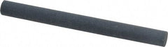 Made in USA - 4" Long x 3/8" Diam x 3/8" Thick, Silicon Carbide Sharpening Stone - Round, Fine Grade - Americas Tooling