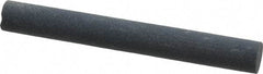 Made in USA - 4" Long x 1/2" Diam x 1/2" Thick, Silicon Carbide Sharpening Stone - Round, Fine Grade - Americas Tooling