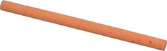 Made in USA - 4" Long x 1/4" Diam x 1/4" Thick, Aluminum Oxide Sharpening Stone - Round, Fine Grade - Americas Tooling