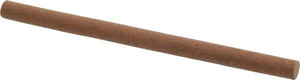 Made in USA - 4" Long x 1/4" Diam x 1/4" Thick, Aluminum Oxide Sharpening Stone - Round, Medium Grade - Americas Tooling