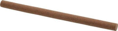 Made in USA - 4" Long x 1/4" Diam x 1/4" Thick, Aluminum Oxide Sharpening Stone - Round, Medium Grade - Americas Tooling