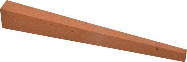 Made in USA - 1/2" Wide x 4" OAL, Aluminum Oxide Sharpening Stone - Flat Tapered, Fine Grade, 320 Grit - Americas Tooling