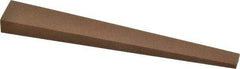 Made in USA - 1/2" Wide x 4" OAL, Aluminum Oxide Sharpening Stone - Flat Tapered, Medium Grade, 220 Grit - Americas Tooling