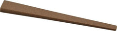 Made in USA - 1/2" Wide x 4" OAL, Aluminum Oxide Sharpening Stone - Oval Tapered, Medium Grade, 220 Grit - Americas Tooling