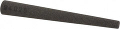 Made in USA - 1/2" Wide x 4" OAL, Aluminum Oxide Sharpening Stone - Round Tapered, Coarse Grade, 120 Grit - Americas Tooling