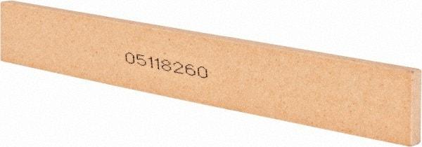 Norton - 120 Grit Aluminum Oxide Rectangular Roughing Stone - Fine Grade, 1" Wide x 8" Long x 1/4" Thick - Americas Tooling