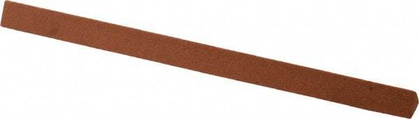 Norton - 4" Long x 1/4" Wide x 1/4" Thick, Aluminum Oxide Sharpening Stone - Triangle, Fine Grade - Americas Tooling