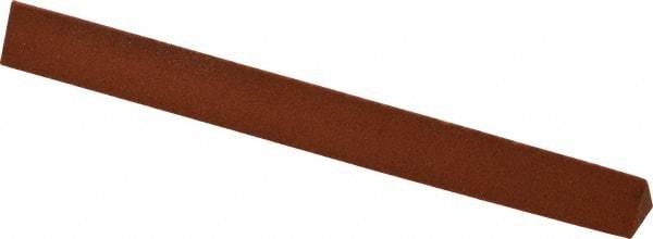 Norton - 4" Long x 3/8" Wide x 3/8" Thick, Aluminum Oxide Sharpening Stone - Triangle, Fine Grade - Americas Tooling