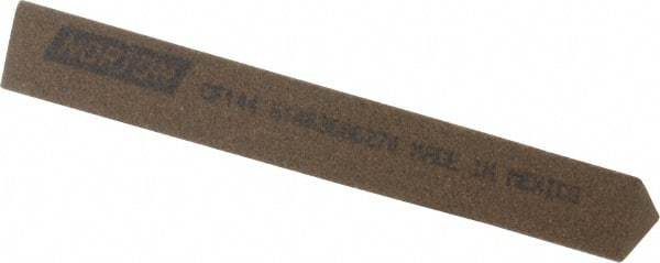 Norton - 4" Long x 1/2" Wide x 1/2" Thick, Aluminum Oxide Sharpening Stone - Triangle, Coarse Grade - Americas Tooling