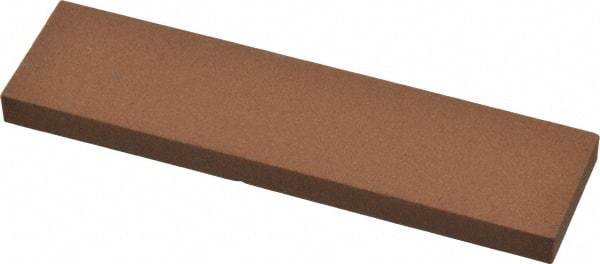 Norton - 4" Long x 1" Wide x 1/4" Thick, Aluminum Oxide Sharpening Stone - Rectangle, Medium Grade - Americas Tooling