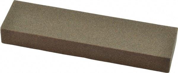 Norton - 4" Long x 1" Wide x 1/2" Thick, Aluminum Oxide Sharpening Stone - Rectangle, Coarse Grade - Americas Tooling