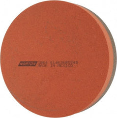 Norton - 4" Diam x 1" Thick, Aluminum Oxide Sharpening Stone - Round, Coarse, Fine Grade - Americas Tooling