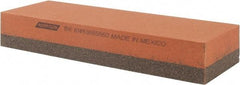 Norton - 6" Long x 2" Wide x 1" Thick, Aluminum Oxide Sharpening Stone - Rectangle, Coarse, Fine Grade - Americas Tooling