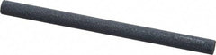 Norton - 4" Long x 1/4" Diam x 1/4" Thick, Silicon Carbide Sharpening Stone - Round, Medium Grade - Americas Tooling