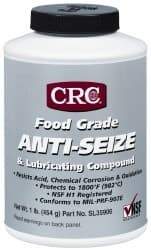 CRC - 16 oz Bottle High Temperature Anti-Seize Lubricant - Aluminum, -65 to 1,800°F, Opaque Off-White, Food Grade, Water Resistant - Americas Tooling