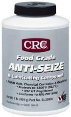 CRC - 16 oz Bottle High Temperature Anti-Seize Lubricant - Aluminum, -65 to 1,800°F, Opaque Off-White, Food Grade, Water Resistant - Americas Tooling