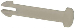 Made in USA - 0.093" Hole Diam, 0.595" OAL, Split Shank, Nylon Panel Rivet - 0.545" Length Under Head, 0.46" Material Thickness, 0.155" Head Diam - Americas Tooling