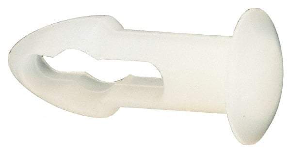 Made in USA - 3/16" Hole Diam, Keyhole Shank, Nylon Panel Rivet - 11/32" Material Thickness, 5/16" Head Diam - Americas Tooling