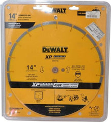 DeWALT - 14" Diam, 1" Arbor Hole Diam, Wet & Dry Cut Saw Blade - Diamond-Tipped, Standard Round Arbor - Americas Tooling