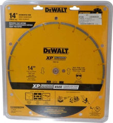 DeWALT - 14" Diam, 1" Arbor Hole Diam, Wet & Dry Cut Saw Blade - Diamond-Tipped, General Purpose Action, Standard Round Arbor - Americas Tooling