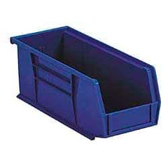 Akro-Mils - 50 Lb. Load Capacity, 10-7/8" Deep, Blue Polymer Hopper Stacking Bin - 5" High x 11" Wide x 10-7/8" Long - Americas Tooling