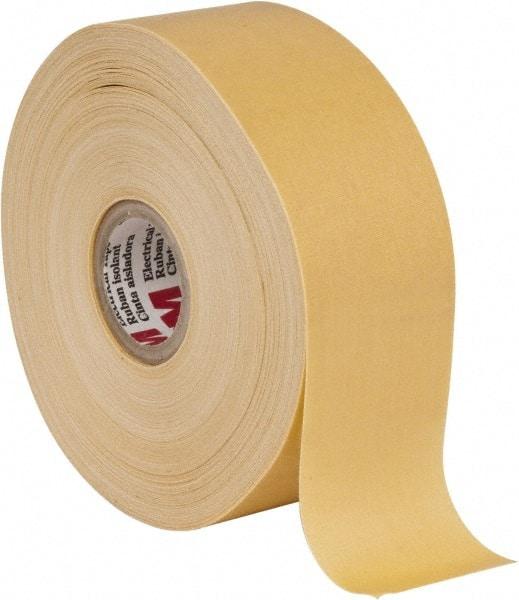 3M - 1-1/2" x 110', Yellow Cotton Cloth Electrical Tape - Series 2520, 8 mil Thick, 800 V/mil Dielectric Strength, 50 Lb./Inch Tensile Strength - Americas Tooling