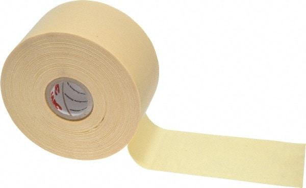 3M - 2" x 110', Yellow Cotton Cloth Electrical Tape - Series 2520, 8 mil Thick, 800 V/mil Dielectric Strength, 50 Lb./Inch Tensile Strength - Americas Tooling