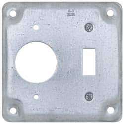 Cooper Crouse-Hinds - Electrical Outlet Box Steel Square Surface Cover - Americas Tooling