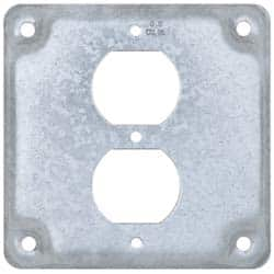 Cooper Crouse-Hinds - Electrical Outlet Box Steel Square Surface Cover - Americas Tooling