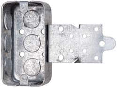 Cooper Crouse-Hinds - 1 Gang, (8) 1/2" Knockouts, Steel Rectangle Wall Box - 4" Overall Height x 2-1/8" Overall Width x 1-1/2" Overall Depth - Americas Tooling