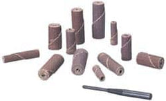 Standard Abrasives - 3/8" Max Roll Diam x 1" OAL, 180 Grit Aluminum Oxide Straight Cartridge Roll - Americas Tooling