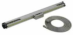 Mitutoyo - 14" Max Measuring Range, 1 µm Resolution, 21" Scale Length, Electromagnetic DRO Linear Scale - 5 µm Accuracy, IP67, 3,500' Cable Length, 0 to 45°C, Series AT715 - Americas Tooling