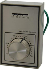 White-Rodgers - 40 to 90°F, 1 Heat, 1 Cool, Light-Duty Line Voltage Thermostat - 120 to 277 Volts, SPDT Switch - Americas Tooling