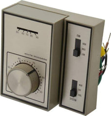 White-Rodgers - 40 to 90°F, 1 Heat, 1 Cool, Light-Duty Fan Coil Thermostat - 120 to 277 Volts, SPDT Switch - Americas Tooling