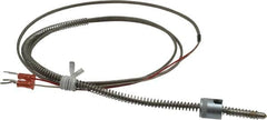 Thermo Electric - 32 to 900°F, J Universal Temp, Thermocouple Probe - 4-1/2 Ft. Cable Length, Stripped Ends with Spade Lugs, 1/4 Inch Probe Sheath Length, 1 Sec Response Time - Americas Tooling