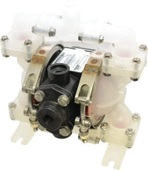 SandPIPER - 1/4" NPT, Nonmetallic, Air Operated Diaphragm Pump - Santoprene Diaphragm, Polypropylene Housing - Americas Tooling