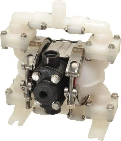 SandPIPER - 1/4" NPT, Nonmetallic, Air Operated Diaphragm Pump - Santoprene Diaphragm, Kynar Housing - Americas Tooling