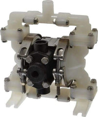 SandPIPER - 1/4" NPT, Nonmetallic, Air Operated Diaphragm Pump - PTFE Diaphragm, Kynar Housing - Americas Tooling