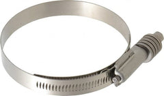 IDEAL TRIDON - Stainless Steel Auto-Adjustable Worm Drive Clamp - 5/8" Wide x 5/8" Thick, 3-1/4" Hose, 3-1/4 to 4-1/8" Diam - Americas Tooling