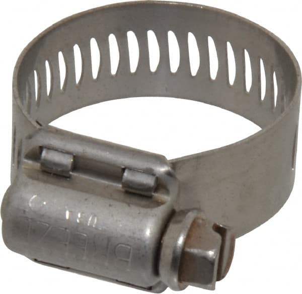 IDEAL TRIDON - SAE Size 12, 11/16 to 1-1/4" Diam, Stainless Steel MS Series MIL-Spec Worm Drive Clamp - 1/2" Wide, Material Grade 300 SERIES, Series MS Mil Spec - Americas Tooling