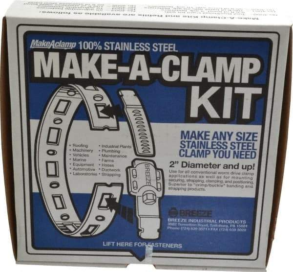 Made in USA - 2" Diam, Hose Clamp Kit - Americas Tooling