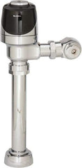 Sloan Valve Co. - 1-1/2" Spud Coupling, 3/4" Pipe, Closet Automatic Flush Valve - Handle Opening, 1.6 Gal per Flush, Plastic Cover, Powered by 4 AA Batteries - Americas Tooling