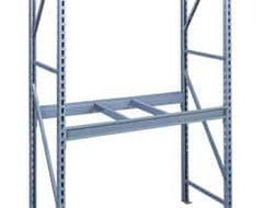 Tennsco - 10,000 Lb Capacity Bulk Storage Welded Rack End - 1-3/4" Wide x 72" High x 24" Deep x 1-3/4" Thick, Medium Gray - Americas Tooling