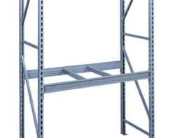 Tennsco - 10,000 Lb Capacity Bulk Storage Welded Rack End - 1-3/4" Wide x 96" High x 24" Deep x 1-3/4" Thick, Medium Gray - Americas Tooling