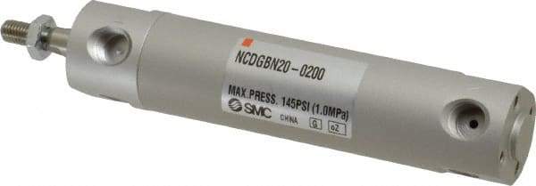 SMC PNEUMATICS - 3/4" Bore Double Acting Air Cylinder - 1/8 Port, 1/4-28 Rod Thread, 140 Max psi, 40 to 140°F - Americas Tooling