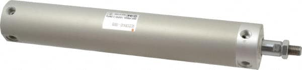 SMC PNEUMATICS - 1-1/2" Bore Double Acting Air Cylinder - 1/8 Port, 7/16-20 Rod Thread, 140 Max psi, 40 to 140°F - Americas Tooling