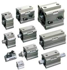 SMC PNEUMATICS - 3/4" Stroke x 4" Bore Double Acting Air Cylinder - 3/8 Port, 3/4-16 Rod Thread, 145 Max psi, 15 to 160°F - Americas Tooling