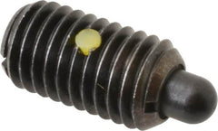 Gibraltar - 5/8-11, 1-1/8" Thread Length, 5/16" Plunger Projection, Steel Threaded Spring Plunger - 0.31" Max Plunger Diam, 2 Lb Init End Force, 10.5 Lb Final End Force - Americas Tooling